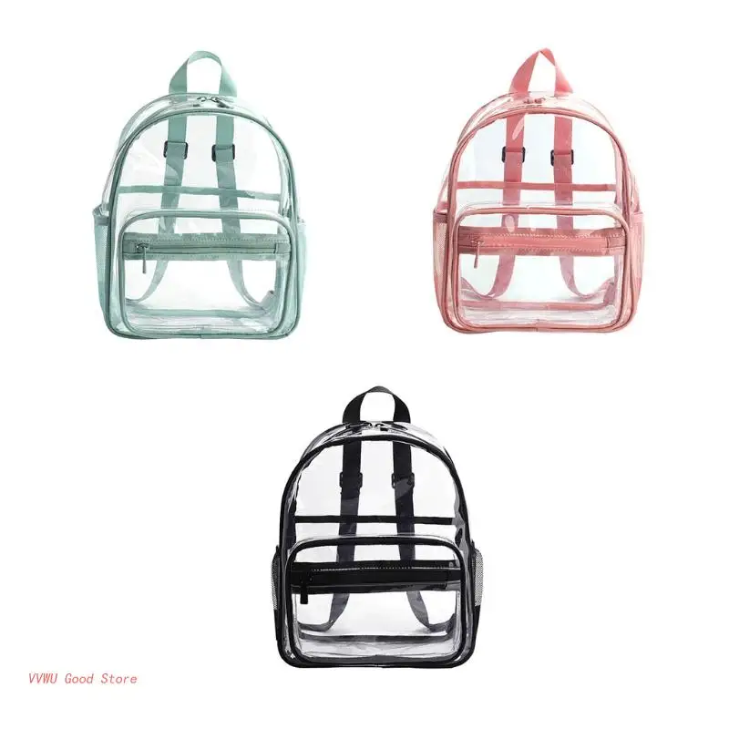

M2EB Women Backpack Transparent PVC Bag Female Fashion College Students Bookbag
