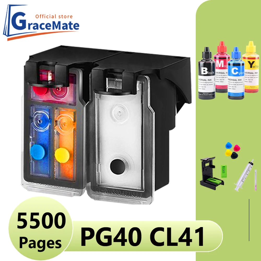 Фото PG-40 cl41 pg40 многоразовый чернильный картридж, совместимый с Canon Pixma MP140 MP150 MP160 MP180 MP190 MP210 MP220 MP450 MP470 №1