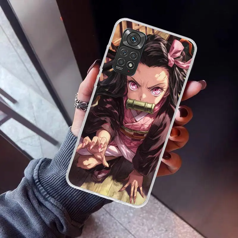 Чехол для телефона Kamado Nezuko Demon Slayers Xiaomi Redmi Note 10 11 12 13 14 Pro Plus 11S 12S 11T 11E 10S Note14 Soft TPU Back Co