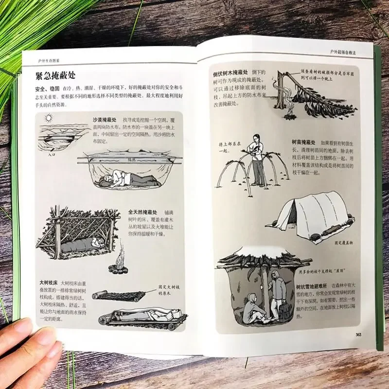 Фото Иллюстрированная книга выживания в пустыне на открытом воздухе. Навыки выживания в пустыне. Выживание в пустыне. Путешествие на открытом воздухе. Обслуживание о опасности. Спорт на открытом воздухе. №2