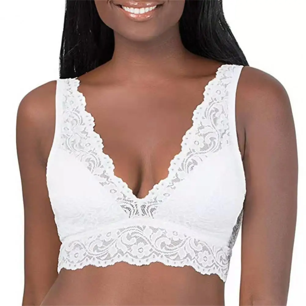 

Women Bralette Lace Edge Sexy Refreshing Wire Free Comfortable Women's Underwear Full Cup Bralette for Female Clothing