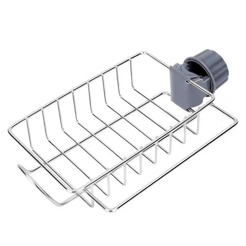 

Stainless Steel Faucet Rack Kitchen Storage Shelf Sponge Dish Cloth Drain Rack Storage Adjustable Drain Dry Rack