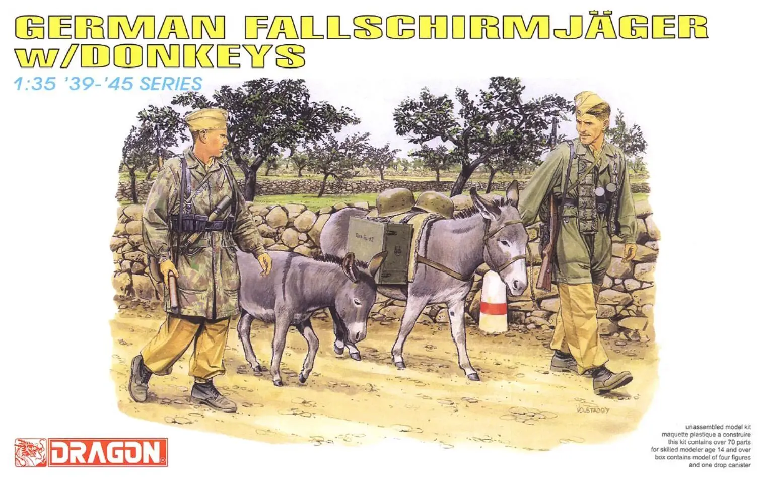 

Dragon 6077 1/35 Scale German Fallschirmjagers w/Donkeys Model Kit