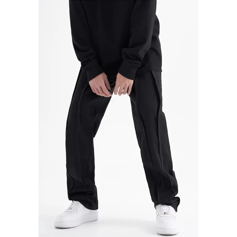 Men's Wear 2022 Autumn  New Pattern Recreational Black Pants Straight Cylinder Comfortable Loose Western-style Trousers Female