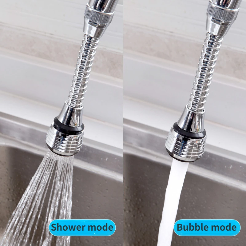 

Lengthened faucet spout anti-splash head water saver, kitchen household extended shower spray extender filter