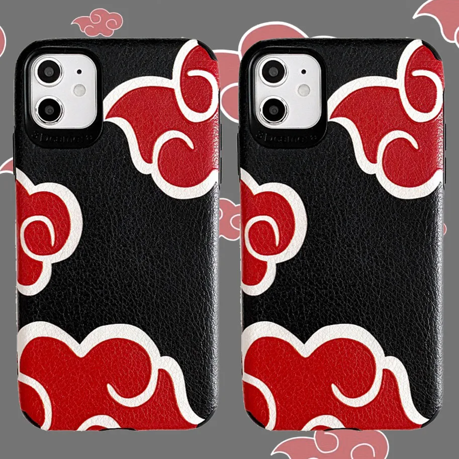 

Мягкий чехол с японским аниме BANDAI Наруто Акацуки iPhone 13 Pro Max, Мультяшные фигурки для iPhone 11 12 X XR 7, кожаный чехол для мальчика