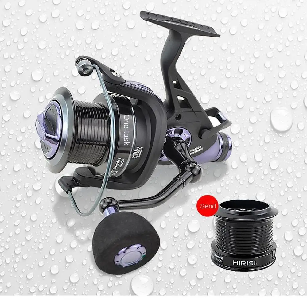 

Double Brake Feeder Spinning Fishing Reel Extra Free Spool Spinning 8000 Series Carp Fishing Reels Metal HQ8000