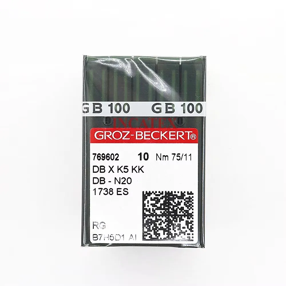 100 шт. оригинальные иглы для вышивания с блестками Groz Beckert RG DBXK5 KK Nm 659 7010 7511 8012 для вышивальной машины Tajima China (art.: 3920d16113cd2) - 3920d16113cd2
