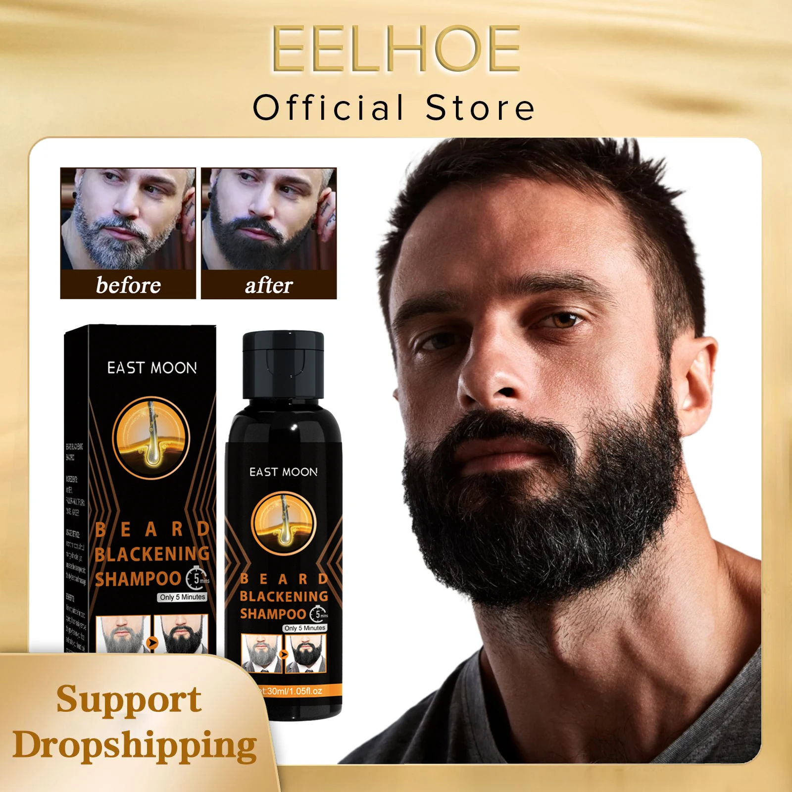 

Beard Dye Shampoo Grey White Hair Drying Removal Instant Beard Coloring Long Lasting Blackening Moustache Black Hair Dye Shampoo