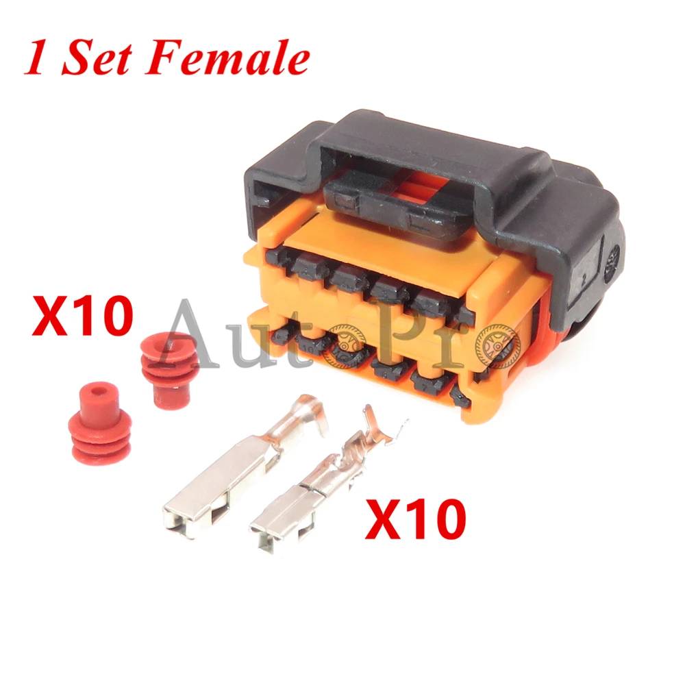 

1 комплект 10 отверстий 98789-1201 98788-1201 Автомобильная фара, лампа, штекер, гнездо для Peugeot Citroen Renault, автомобильный герметичный разъем
