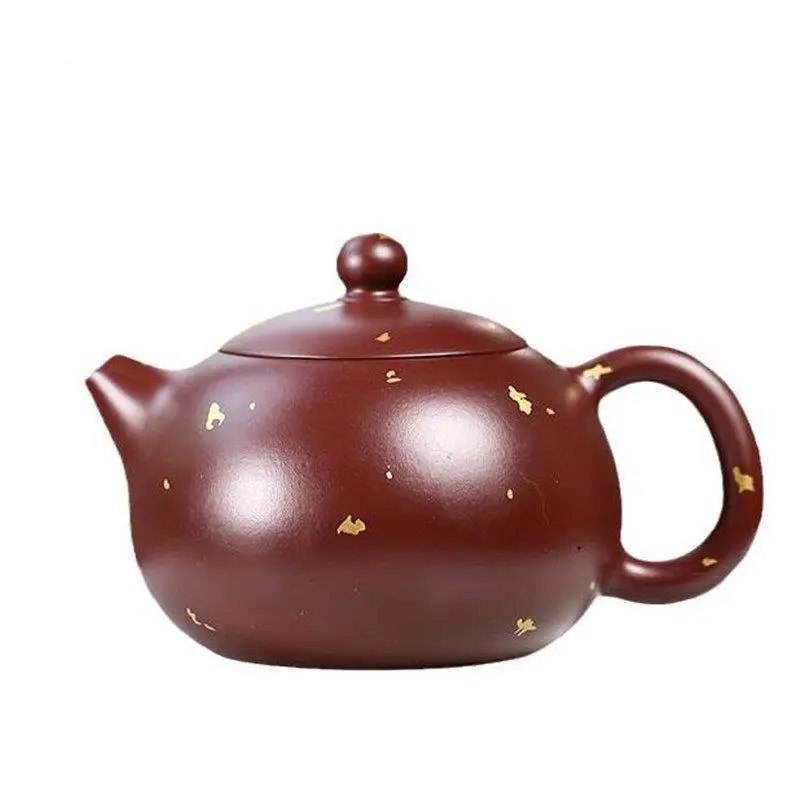 

200ml Chinese Yixing Authentic Purple Clay Teapots Famous Handmade Xishi Tea Pot Raw Ore Purple Zhu Mud Kettle Zisha Tea Set