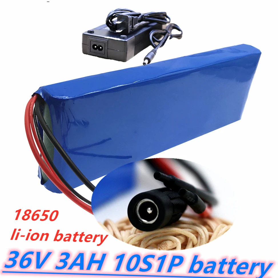 

36V Battery 10S1P 3Ah 42V 3200mah 18650 Lithium Ion Battery Pack Ebike Electric Car Bicycle Scooter Belt 20A BMS 250W 350W