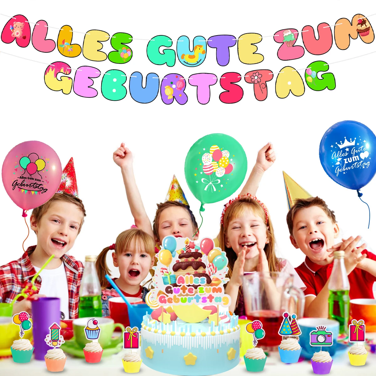 Немецкие воздушные шары на день рождения для украшения празднования дня |