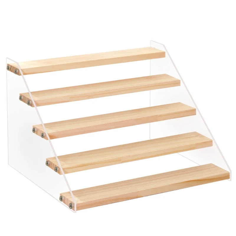 Демонстрационная стойка из акрила и дерева витрина для фигурок органайзер