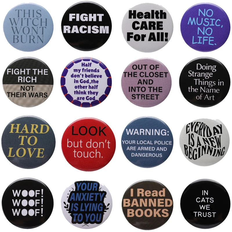Hard To Love Health Care For All Tinplate Soft Button Slogans Brooches For Laple Backpack Badge Accessories Pin Gift For Friend