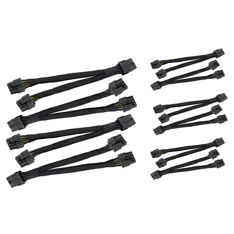 

10Pcs 8Pin PCI-E PCI Express Graphics Video Card GPU VGA 8 Pin Female To Dual GPU 8(6+2 )Pin Male Sleeved 8Pin Splitter