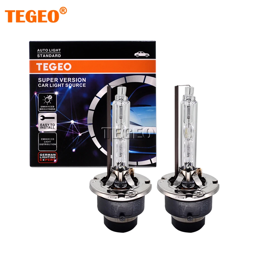 

TEGEO 2PCS New 55W Xenon D2S HID Bulb 6000K D4S 4300K 5000K 8000K Auto Headlight Bulb 35W 55W Original D2S D4S Xenon HID Lamps