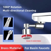 kitchen universal faucet extender 1080 degree rotating mechanical arm folding water nozzle bubbler splash proof sprinkler filter