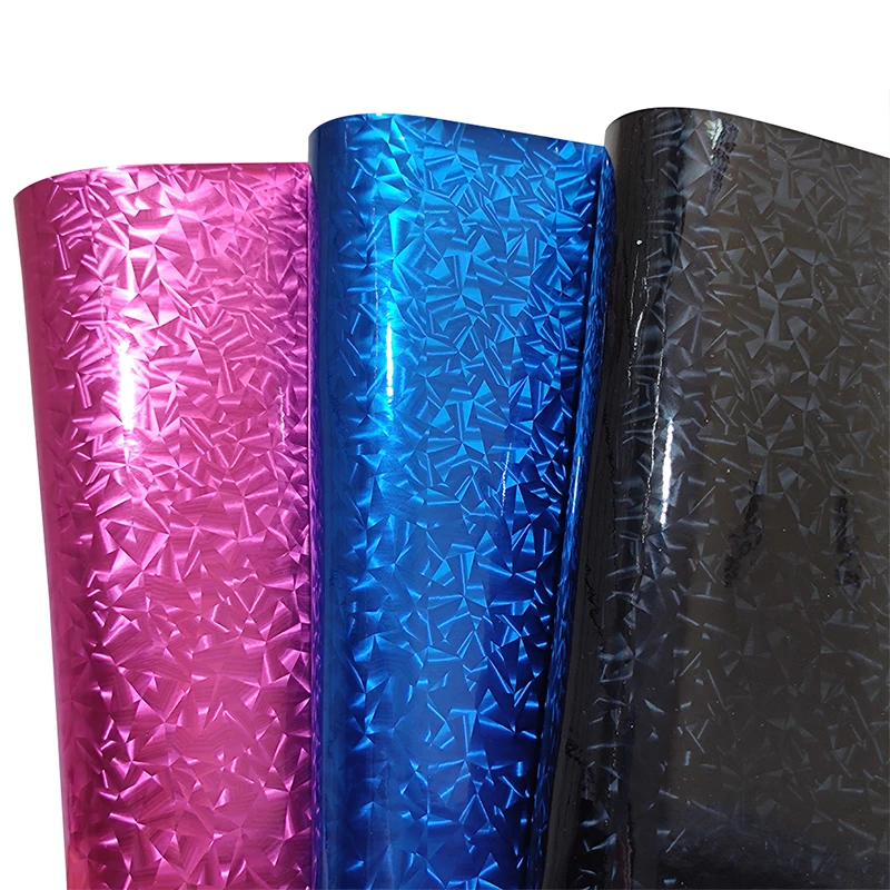 

46*135CM Roll Holographic Shiny Mirror Unreal Color Faux Leather for DIY Handbag Storage boxes Handmade Handicraft Materials