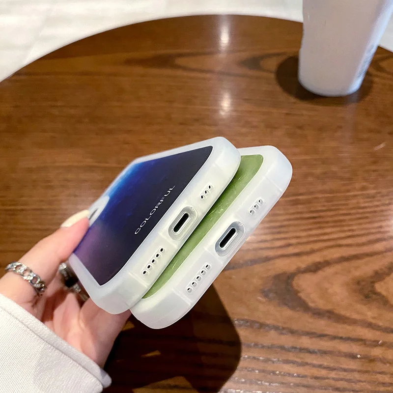 Soft shockproof transparent shell for iPhone compatible with models 13 12 11 Pro max x XS XR 13pro luxury color |