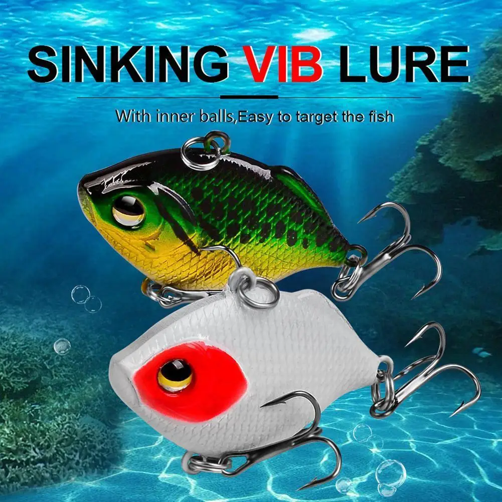 

4.5cm 8.5g VIB Fishing Lure Long Casting Sinking Fishing Lure Winter Fishing Lipless Hard Bait For Freshwater Saltwater Fis U3O7