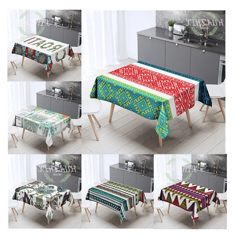 

Nordic Style Simple Tablecloth Lines Pattern Art Classical Waterproof And Stain Resistant Table Cloth Decorative Aesthetics