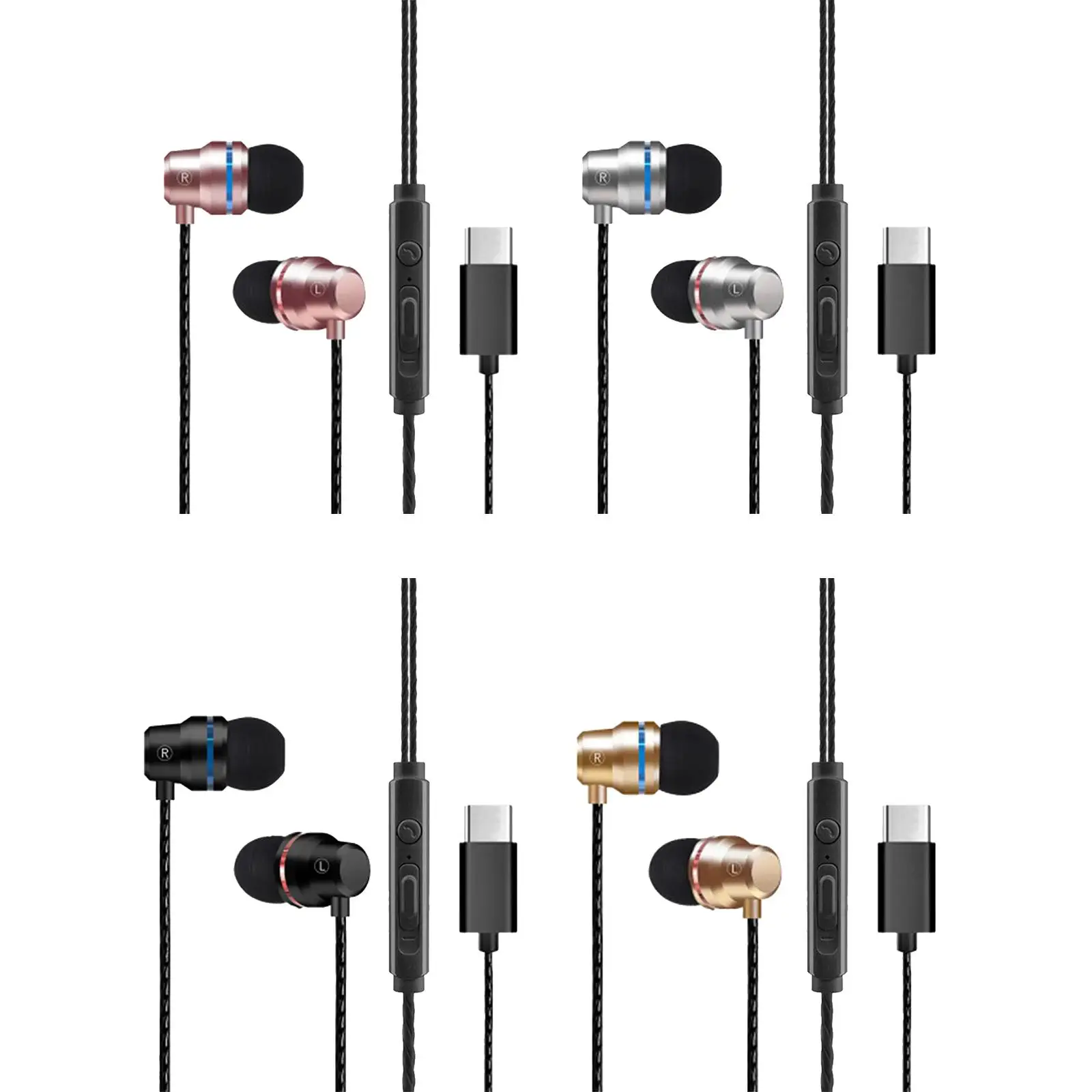 USB-наушники-вкладыши с микрофоном