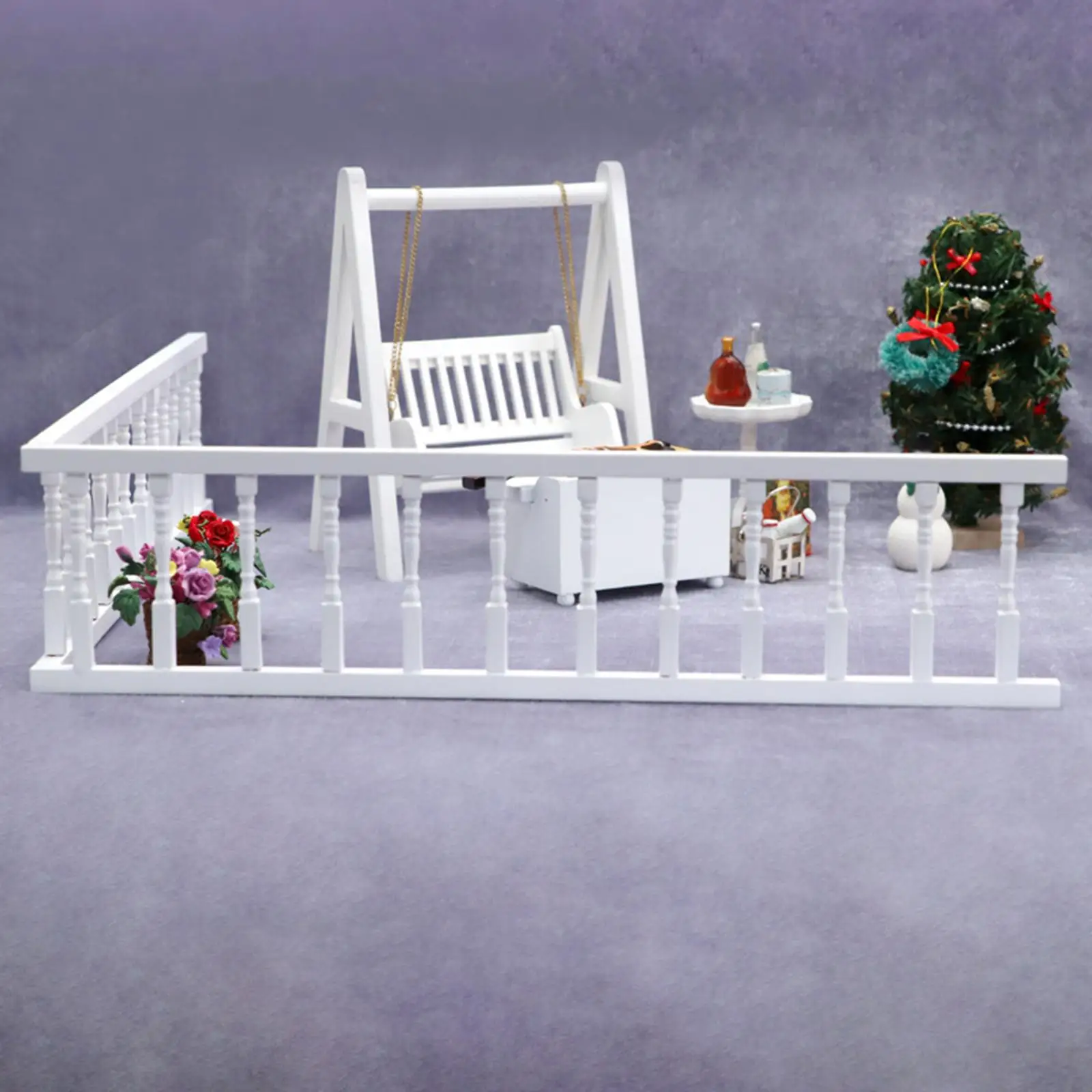 

Mini Dollhouse Railing Life Scene Micro Landscape Home Accessories Toys Living Room Furniture 1:12 Wooden Fence Handrail Decor