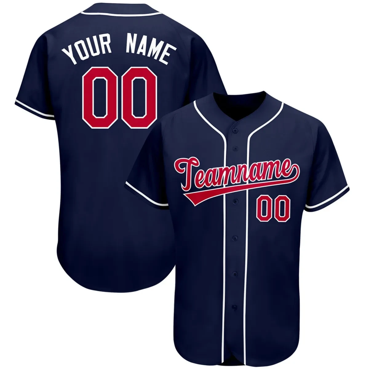 

Custom Baseball Jersey Team Outdoors Sports Customized Your Name Number V-Neck Streetwear Male Women Child Any Coloure Style