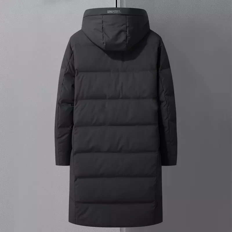 2022New Winter New Men's 90 White Duck Down Long Down Jacket Fashion Casual Thick Warm Hooded Coat Male Brand Clothes