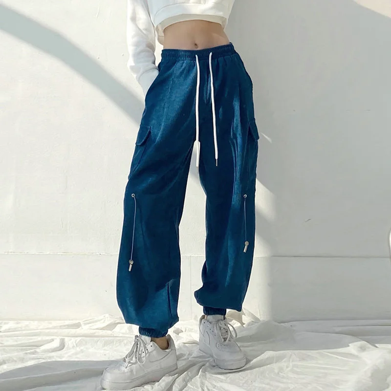 

Streetwear spring casual women's pants 2022 new harajuku sweatpants solid color joggers for women