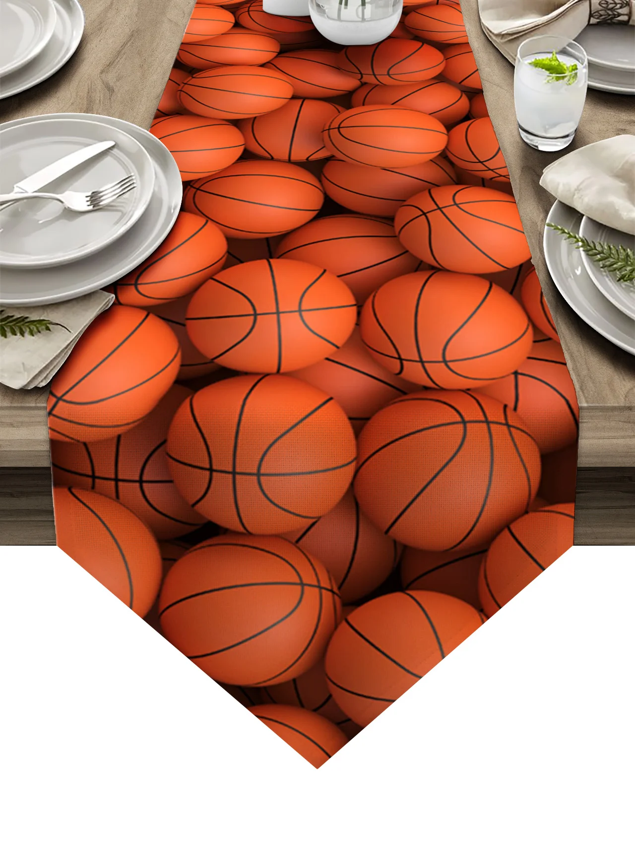 

Sport Basketball Texture Coffee Table Decor Tablecloth Wedding Decoration Dinning Table Decoration Table Runner