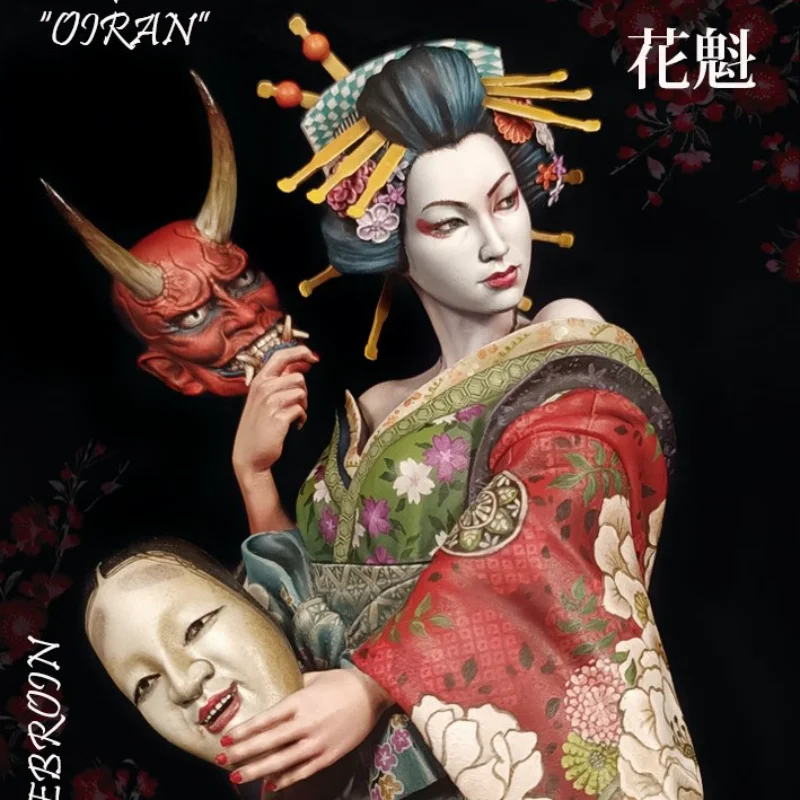 Japanese Geisha Huakui Miniature Statue Unassembled Unpainte