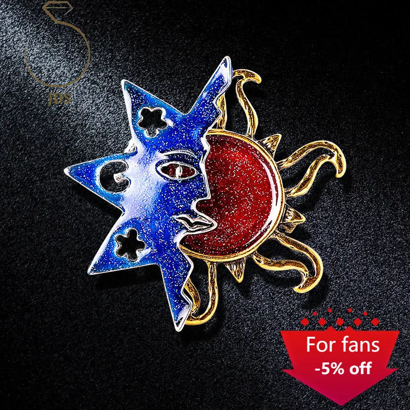 

Luxury Brand Brooch for Women Designer Hollow Out Sun God Brooch Middle Ages Vintage Gift Colorful Enamelled Glaze Corsage
