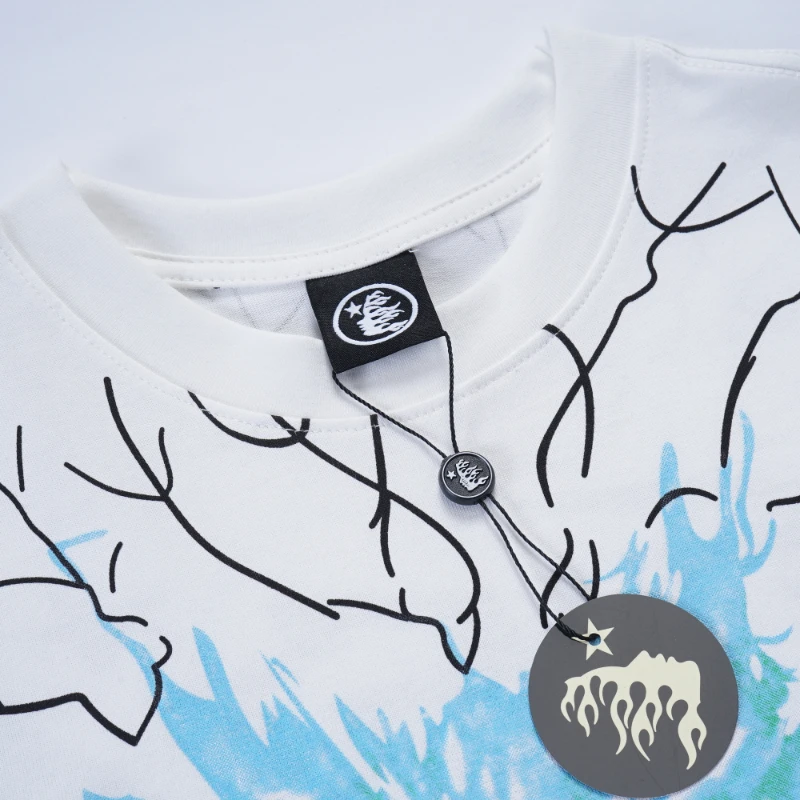

24ss Hellstar Skull Print T Shirts Men Women High Quality Pure Cotton Oversized T-Shirts