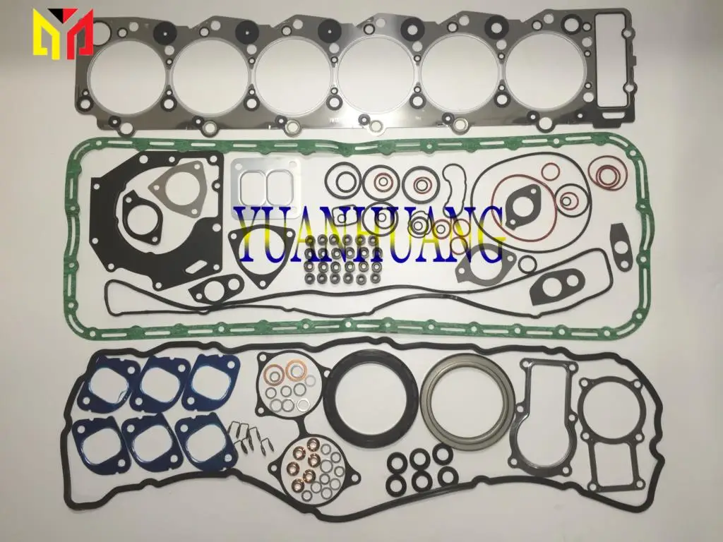 

6HK1 Engine Full Gasket Kit Overhual Set For ISUZU HITAICHI ZAX330 ZAX360 Excavator Engine With Cylinder Head Gasket