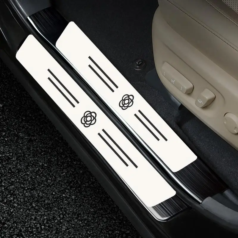 

Auto Door Edge Guards 4 Pcs Auto Door Entry Pedal Guards Car Door Trim Sill Stickers Plate Protectors Automobile Accessories