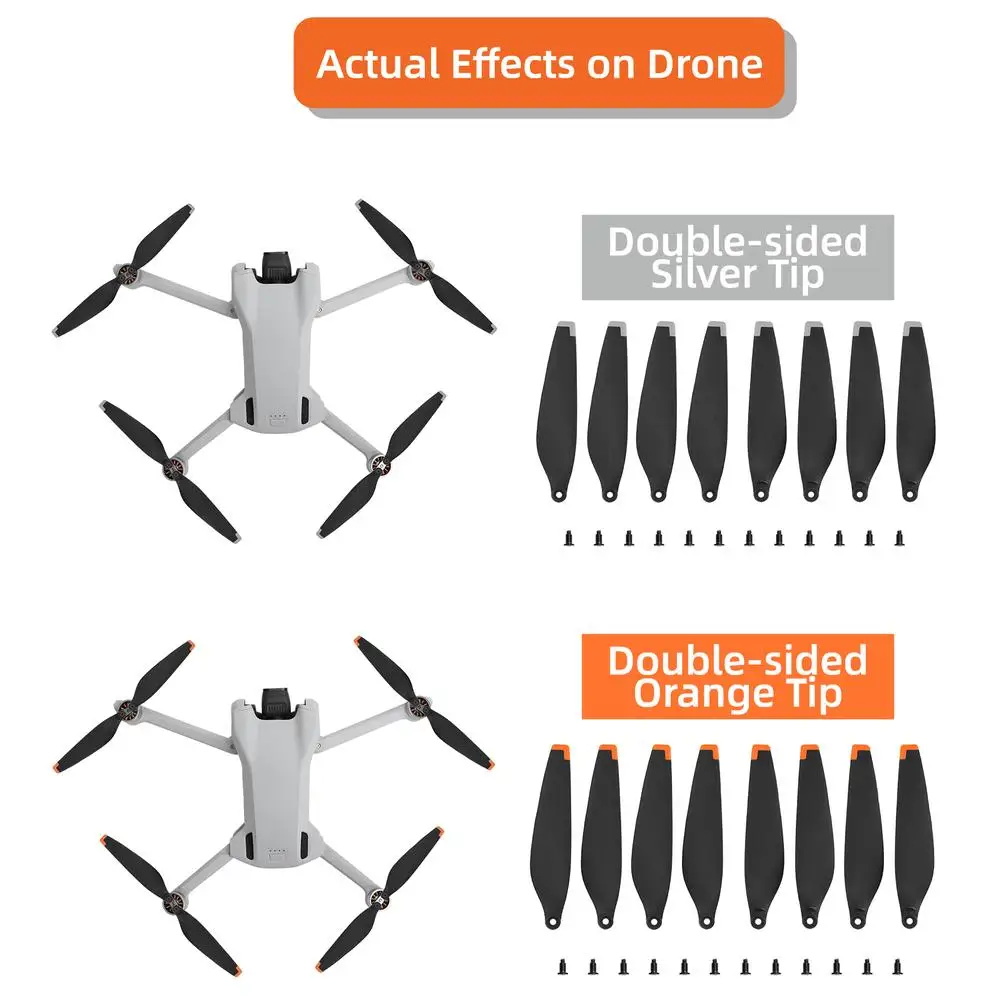 

8 шт. пропеллеры, совместимые с Dji Mini 3, аксессуары для дрона, двухстороннее цветное лезвие 6030f, нижнее шумовое крыло