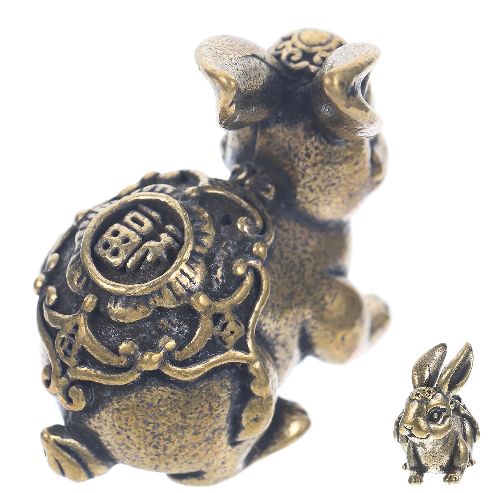 

Rabbit Bunny Zodiac Figurine Easter Figurines Statue Year Brass Chinese Decor Sculpture New Statues Shui Feng Decoration