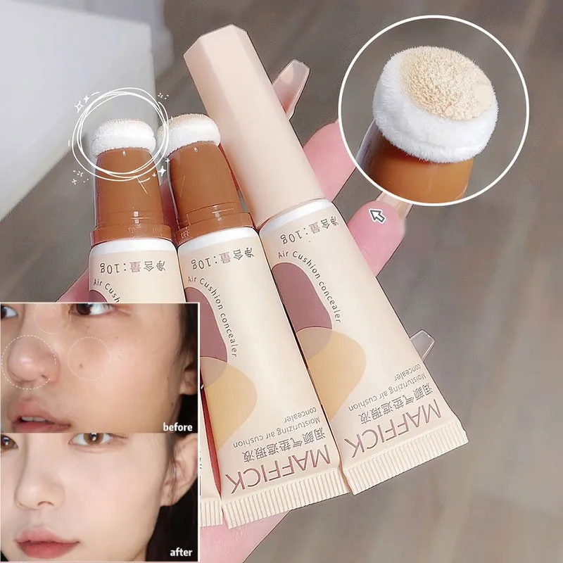 

Sponge Head Concealer Beauty Face Foundation Contouring Pen Eyes Lip Conceal Stick Waterproof Long-lasting Cosmetic Customizable