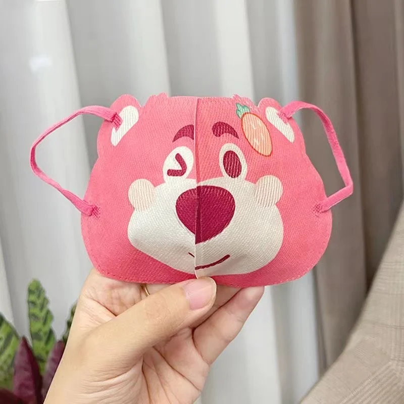 

Cute Cartoon Women's Mask Rose Red Girlish Love Kawaii Anime Bear Shape Anti-Dust Protective Mask Lolita Fashion Accessories