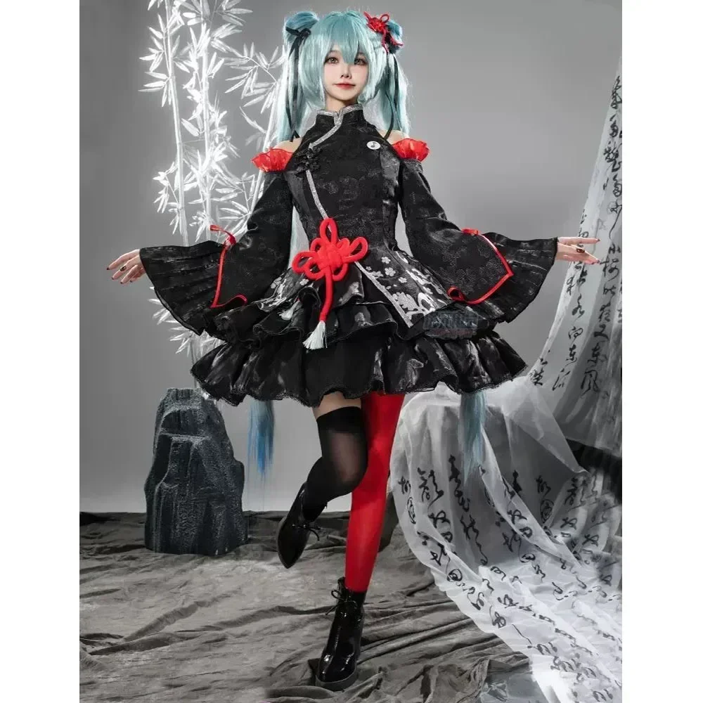 Модное платье в стиле шинуазри Miku костюм 39Culture Lolita милое аниме-платье для женщин и