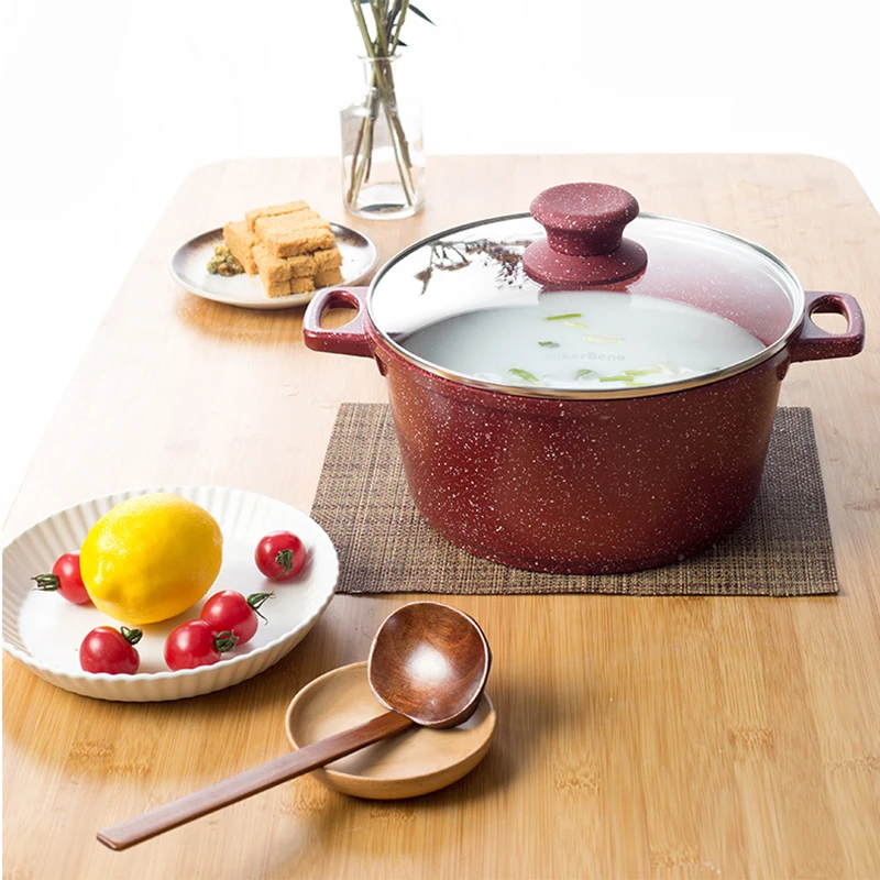 Non Stick Soup Pot Medical Stone Stock Porridge Small Soup Pot Steamed Kitchen Pot Garnki Kuchenne Zestaw Kitchen Cookware