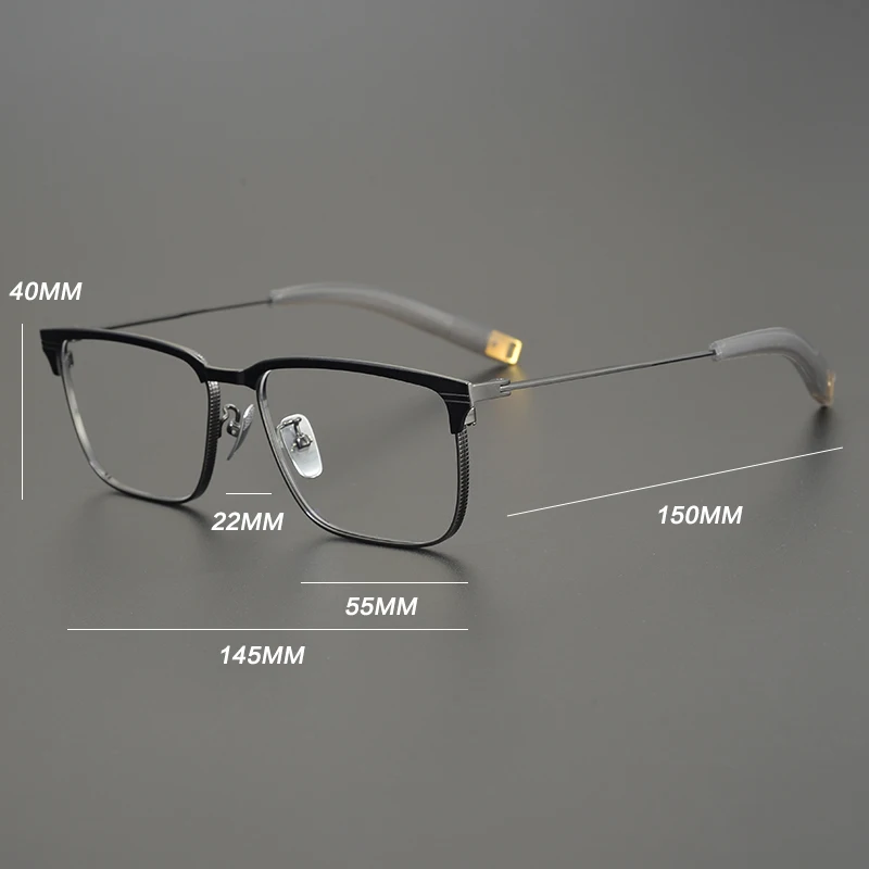 Оправа для очков титановая мужчин и женщин винтажная квадратная рецептурная