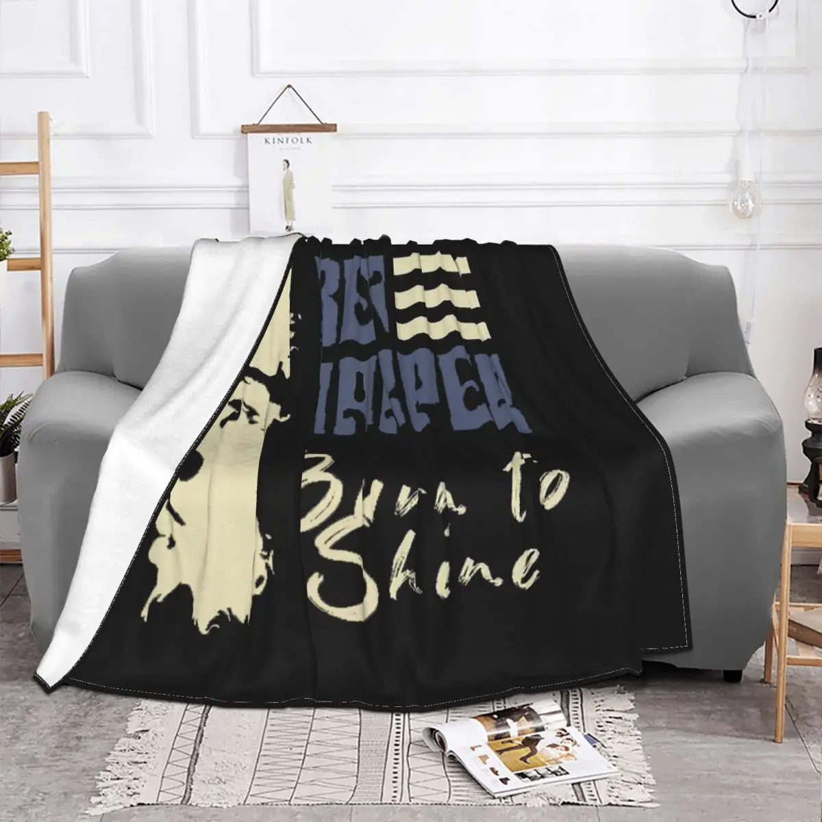 Одеяло Бен-Харпер плюшевое осенне-зимнее сверхмягкое с рисунком одеяло для