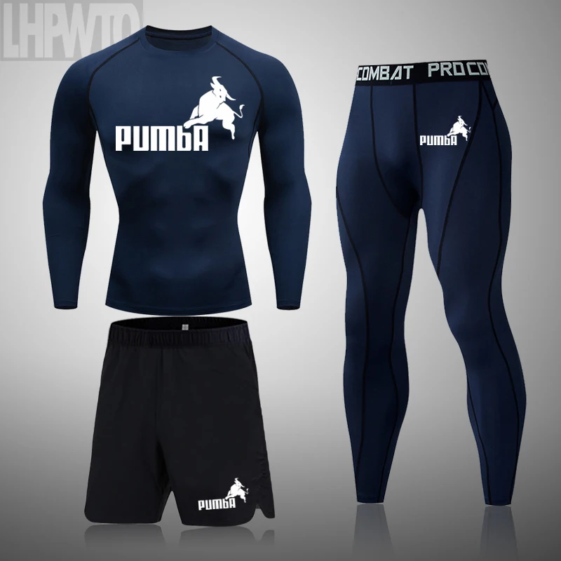 

High Quality Men's Compression Tights Sportswear Long-Sleeve Training Jogging Suit MMA Anti-Rash Men's Quick-Drying T-Shirt