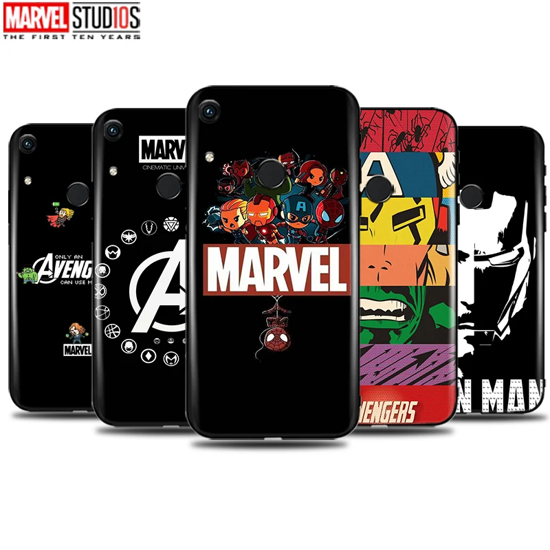 

Marvel Avengers Logo Phone Case For Huawei Honor 8A Coque Soft TPU Ultra-Thin Black Back Bumper