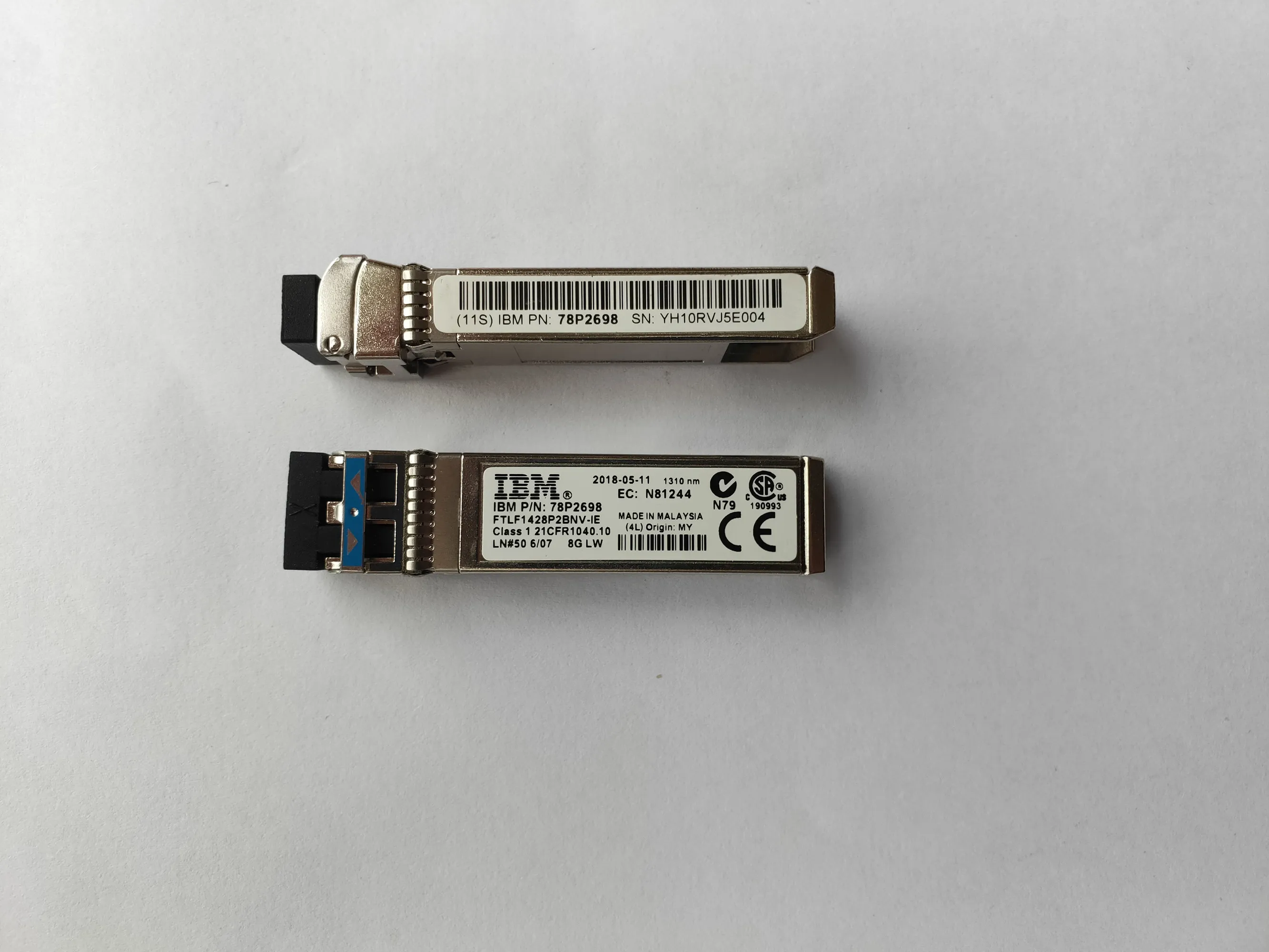 8GB 10KM SFP IBM Fiber Module/FTLF1428P2BNV-IE 78P2698 N81244 1310nm 8G LW Optical Network Module