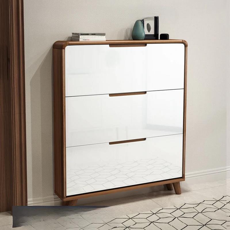 Шкаф-органайзер деревянный для обуви роскошная мебель гостиной дома