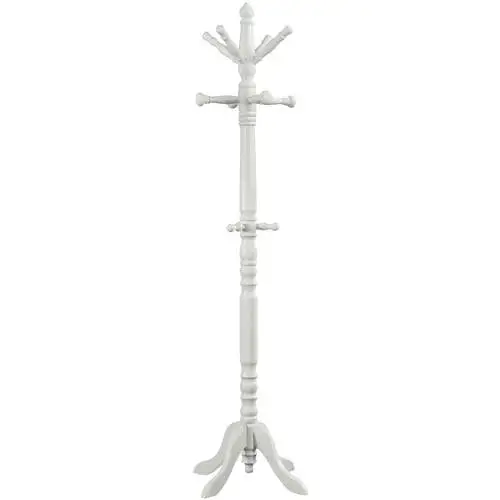 

Coat Rack, 73"H / Antique White Wood Traditional Style